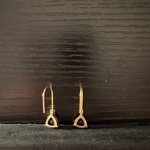 Beautiful Earth Blue Crystal Drop Earrings New No Tags - Picture 4 of 4